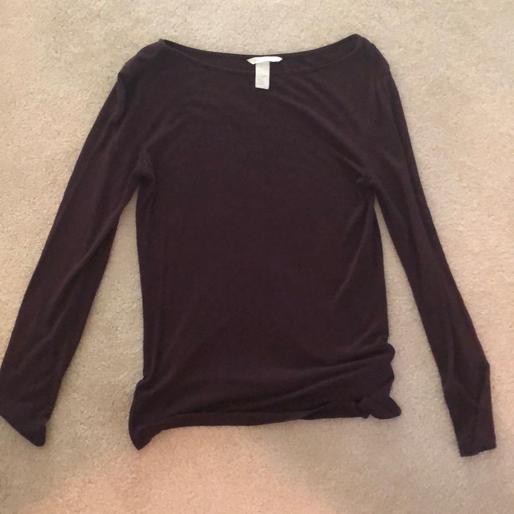 H&M Maroon Long Sleeve Shirt